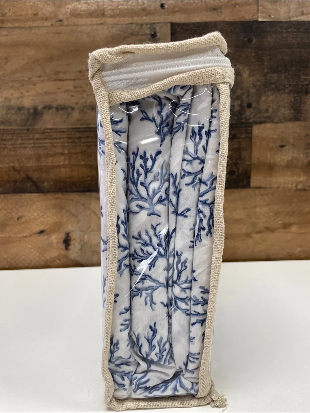 Twin 3-Piece Sheet Set in Blue Coral Print